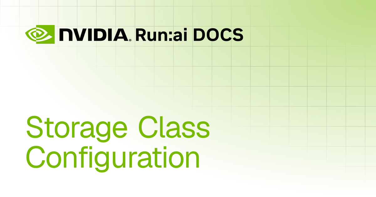 Storage Class Configuration | REST API v2.23 | Run:ai Documentation